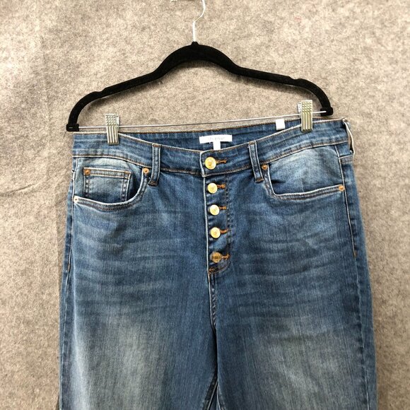 STS Blue Alicia High Rise Jeans Womens 32 Blue Exposed Button Fly Ankle - Picture 3 of 9